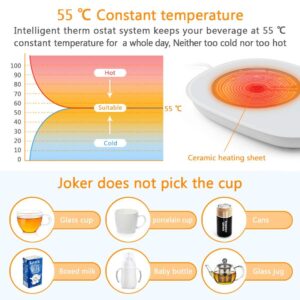 Coffee Warmer, ROFAKU Coffee Mug Warmer for Desk Cup Warmer with Automatic shut off for Office Home Use Gift Beverage Candle Wax Cup Warmer Heating Plate (Up To 131F/55C) for Coffee Milk Tea Heater