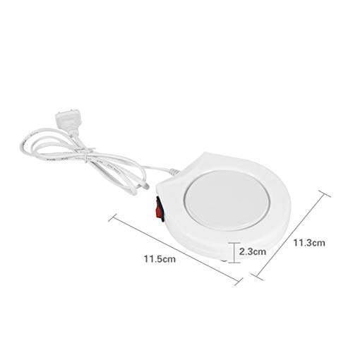 Heater Pad, 110V White Electric Powered Cup Warmer Heater Pad Coffee Tea Milk Mug US Plug