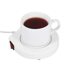 Heater Pad, 110V White Electric Powered Cup Warmer Heater Pad Coffee Tea Milk Mug US Plug