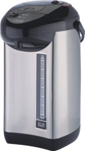 prochef, 5, m pc7060 electric hot urn, stainless steel, quart, double power pump, water, safety lock, reboil and keep warm options, manual dispenser
