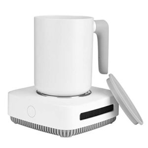 sutinna coffee mug warmer cooler, desktop electric heating cooling cup mat 2 in 1 smart coffee heater cooler with mug cup for beer, coffee, beverages, milk default