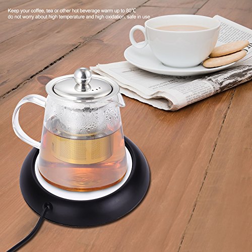 Fdit Coffee Mug Warmer, Cup Warmers with Automatic Shut Off, Cup Warmer for Home Office Desk Use, Electric Beverage Warmer for Cocoa Tea Water Milk (Black)