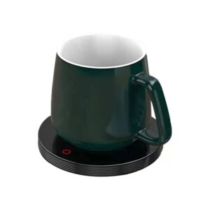 yifeishixun electric coffee cup warm desk, smart coffee cup heated coffee tea beverage milk cocoa water soup, touch sensing on / off, coffee warming plate office home desk use{black} (yfsp01)