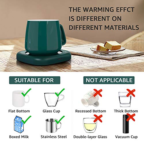 Coffee Mug Warmer for Desk, Coffee Cup Warmer with Auto Shut Off for Home Office, Smart Electric Warmer Plate for Warming Coffee, Milk and Tea (No Cup)