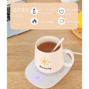 ZYION Coffee Mug Warmer with Auto Shut Off Beverage/Drink/Tea Warmer Electric Thermostatic Smart Cup Warmer Pad for Office and Home Cocoa Tea Water Milk Soup