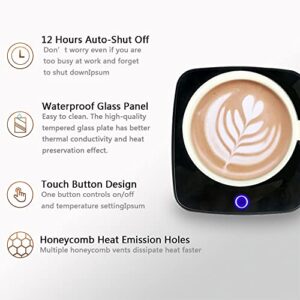 Coffee Mug Warmer Electric Powered Coffee Cup Heater Pad Plate Beverage for Tea Water Cocoa Soup Milk Scented Candle Wax Heater Us Plug 110V White,Dish,Beverage Warmers