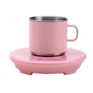 haguka usb cup heater cooler plate cup warmer and colder beverage mug mat office tea coffee heater pad for coffee tea cola cans drinks (pink)