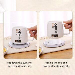 55° Thermostatic Coffee Mug Warmer for Desk - Smart Gravity-iIduction Auto On/Off Coffee Cup Warmer Cup Heater for Office, Suit for All Kinds of Mug - Gifts Coffee Lovers for Women Man