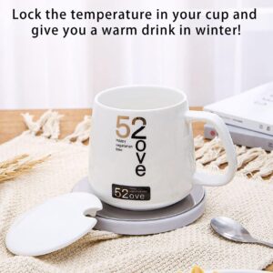 55° Thermostatic Coffee Mug Warmer for Desk - Smart Gravity-iIduction Auto On/Off Coffee Cup Warmer Cup Heater for Office, Suit for All Kinds of Mug - Gifts Coffee Lovers for Women Man