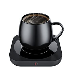 coffee mug warmer, mug warmer for desk, portable thermostatic electric mug warmer- 3-temp settings & 4h auto shut off cup warmer for coffee, beverage, candle, milk, tea