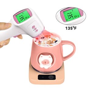 SWIMERY Mug Warmer - Coffee Mug Warmer Keep a Constant Temperature of 135℉ - Coffee Cup Warmer for Cocoa Tea Water and Milk （No Cup）, Pink