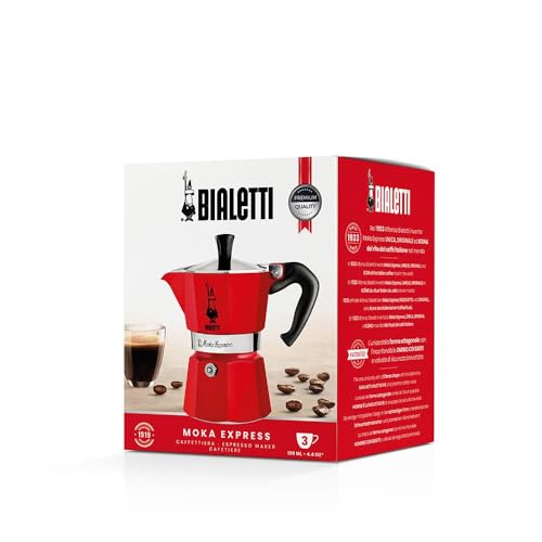 Bialetti 4942 Moka Express Espresso Maker,3 cups Red