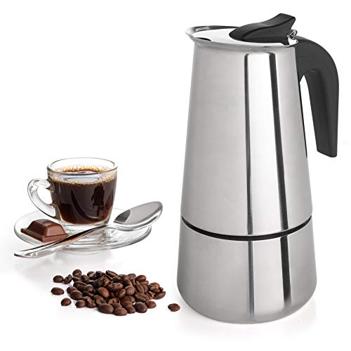 Mixpresso 9 Cup Coffee Maker Stovetop Espresso Coffee Maker, Moka Coffee Pot with Coffee Percolator Design, Stainless Steel Stovetop Espresso Maker, Italian Coffee Maker 450ml/15oz