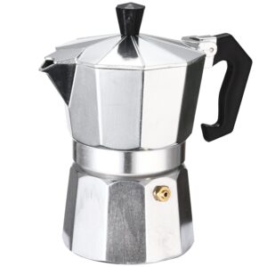 bruntmor espresso coffee maker - manual espresso coffee machine - portable coffee brewer, moka pot, coffee percolator - stovetop coffee maker for espresso, coffee or cappuccino - small coffee pot