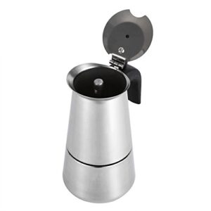 Coffee Maker, Stainless Steel Moka Coffee Pot Stovetop Latte Maker Percolator Stove Top Filter Coffee Maker Pot Easy Clean (100ML 2 Cup )