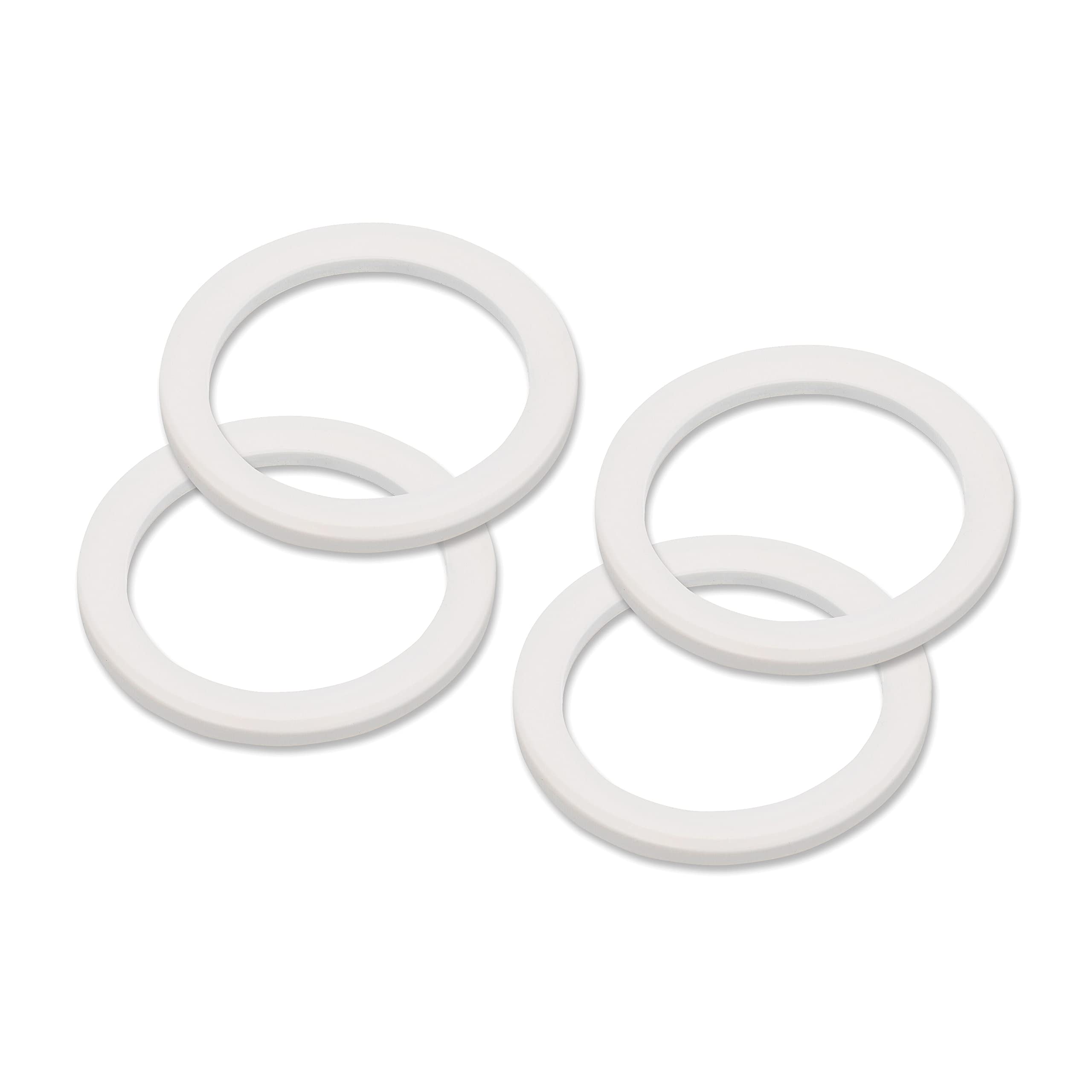 Fino Replacement Gasket for 9-Cup Stovetop Espresso Coffee Maker, Silicone, Set of 4