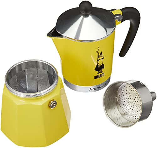 Bialetti 4983 Rainbow Espresso Maker, Yellow