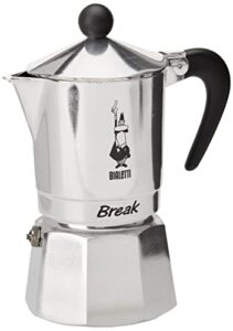 bialetti, 06774, moka cafe 3 cup, stove top espresso maker, black