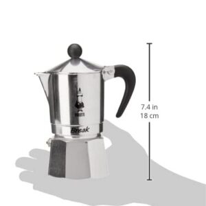 Bialetti, 06774, Moka Cafe 3 cup, Stove Top Espresso Maker, Black