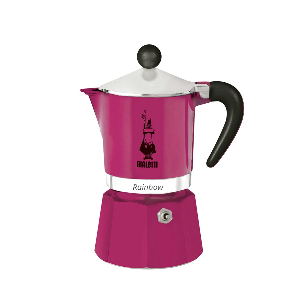 Bialetti 5012 Rainbow Espresso Maker, Fuchsia