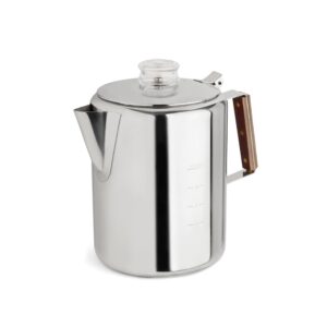 tops 55705 rapid brew stovetop coffee percolator, stainless steel, 2-12, 12-cup, no color