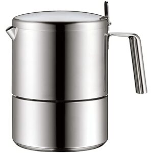 wmf kult espresso maker for 6 cups, silver