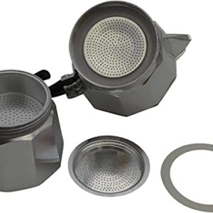 IMUSA USA Aluminum Stovetop Espresso Maker Replacement Rubber Ring & Filter only for 3 Cup