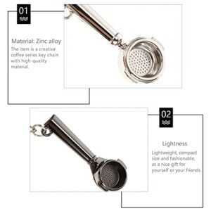 KESYOO 2pcs Coffee Series Keychain Zinc Alloy Coffee Strainer Key Ring Key Pendant Charm for Barista Coffee Lover Gift Women Men