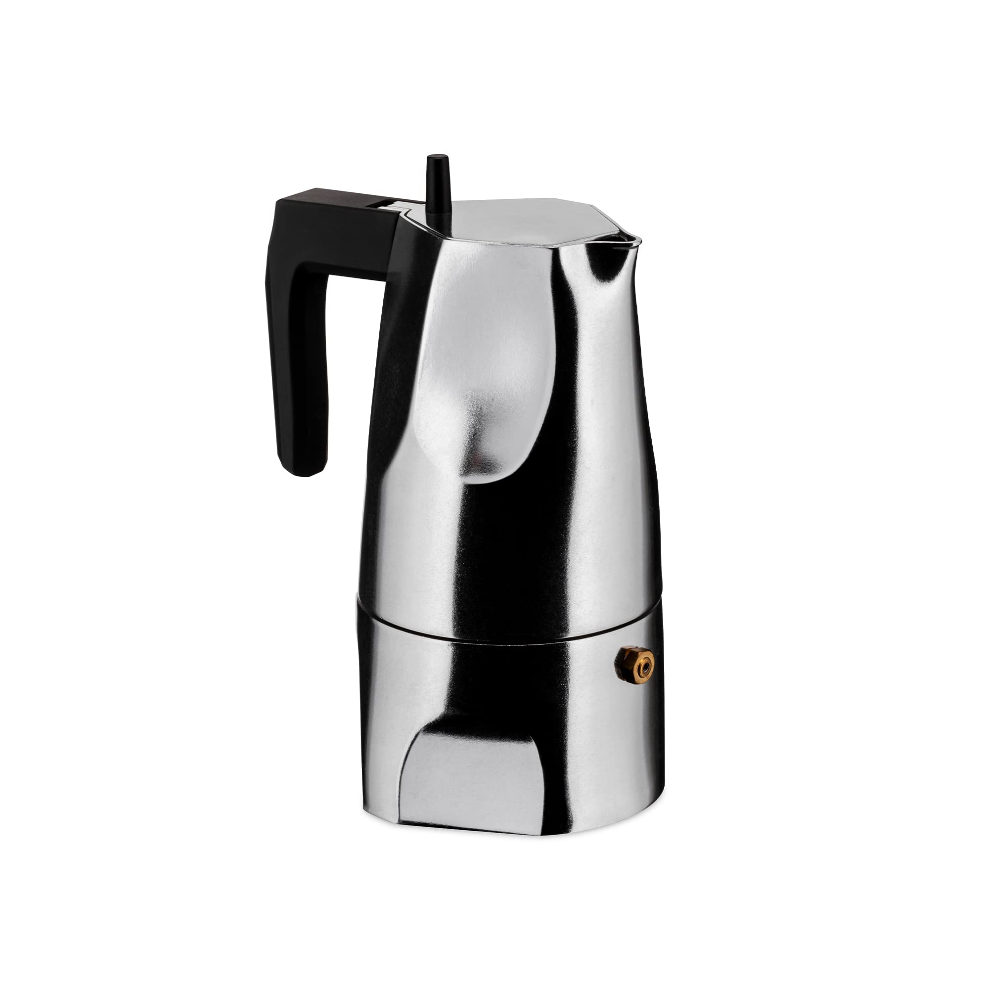 Alessi | Ossidiana MT18/3 - Design Stovetop Coffee Maker, Cast Aluminium and Thermoplatic Resin, 3 Cups, Black