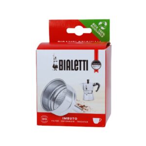 bialetti spare parts, includes 1 funnel filter, compatible with moka express, dama, electric and mini express (2 cups)