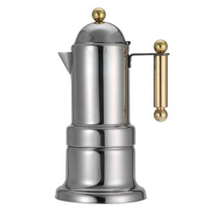 moka pot stainless steel stovetop espresso maker, moka pot stovetop espresso coffee maker with safety valve200ml
