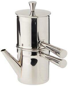 ilsa neapolitan coffee maker, stainless steel, silver, 1-2 cups