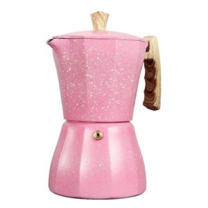 Andifany Latte Mocha Coffee Maker Italian Moka Espresso Cafeteira Percolator Pot Stovetop Coffee Maker 300Ml Pink