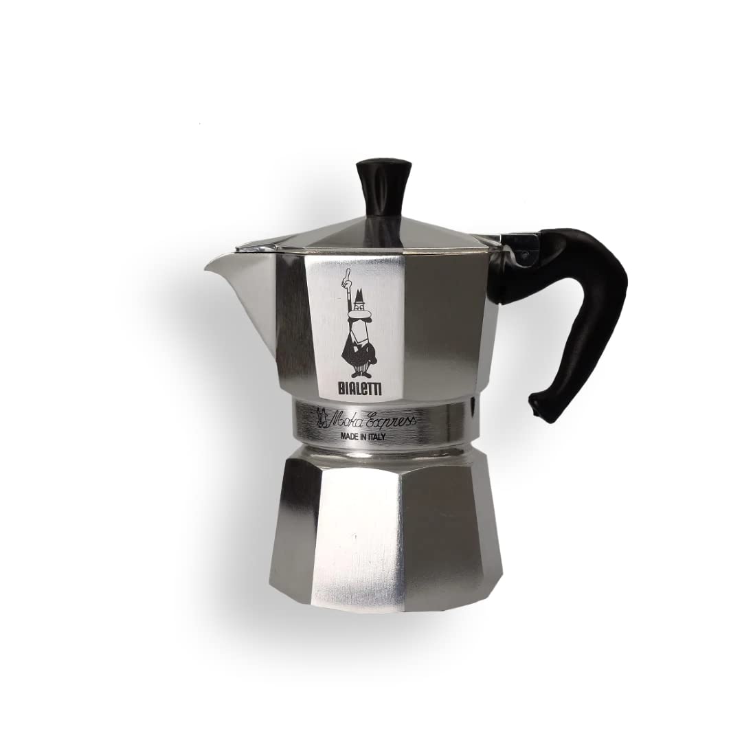 Bialetti Express Moka Pot, 6 -Cup & Coffee, Aluminum Silver