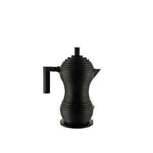 alessi mdl02/3 bb pulcina stovetop espresso maker black, 3-cup