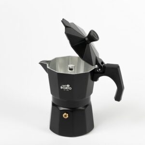 Cafe Boato Moka Pot 6 cup espresso, Black, Coffee Maker Stovetop, italian espresso