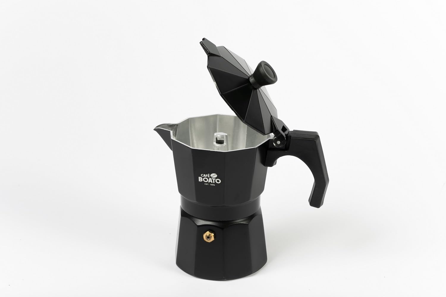 Cafe Boato Moka Pot 6 cup espresso, Black, Coffee Maker Stovetop, italian espresso