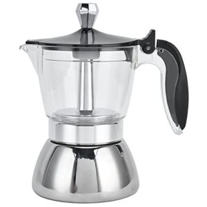 Coffee Maker 200 Ml Capacity Moka Pot Transparent Design Thickened Widened Design Used To Make Popular Delicious Coffee Recipes Ignition