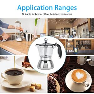 Coffee Maker 200 Ml Capacity Moka Pot Transparent Design Thickened Widened Design Used To Make Popular Delicious Coffee Recipes Ignition