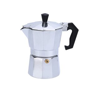 baukon aluminum italian espresso coffee stovetop maker pot percolator (1 cup / 50 ml)