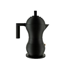 alessi mdl02/6 bb pulcina stovetop espresso maker black, 6-cup