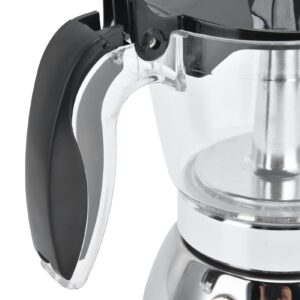 plplaaoo Stovetop Espresso and Coffee Maker,Moka Pot,Glass-Top Stovetop Espresso Moka Pot Stovetop Espresso Maker,Stainless Steel Coffee Maker Stovetop Moka Pot Coffee Maker Kitchen Supplies, sto