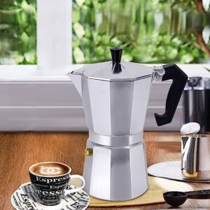 Bene Casa Classics BC-17720 3-Cup Aluminum Espresso Maker, silver