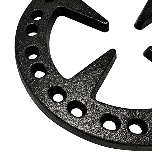 MENSI 5" Upgrade Design Casting Iron Gas Ring Reducer Flat Pot Rack Cast Iron Turkish Coffee Pot Support Ring For Espresso Maker,Coffee Moka, Gas Cooker