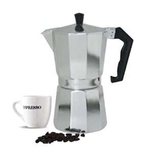 coffee espresso maker/moka express, aluminum, stove top, for 6 cups