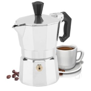 1 cup 30ml aluminum italian mocha pot coffee machine for home office, detachable