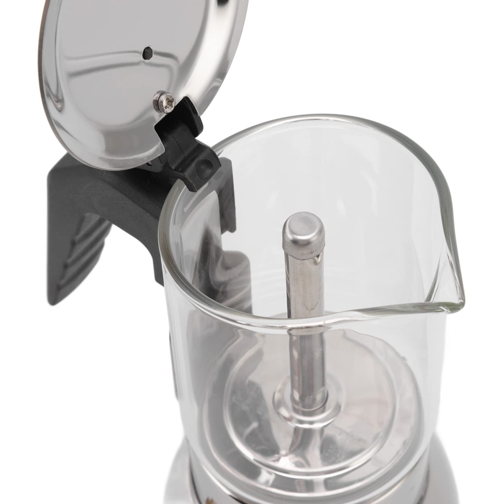 UBEF Glass Moka Pot Italian Heat Resistant Washable Healthy Coffee Pot (300ML)