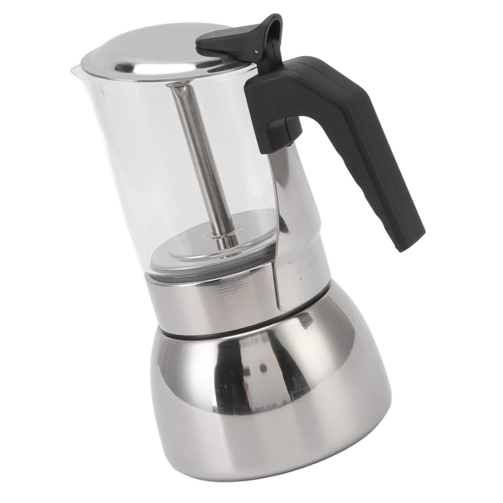 UBEF Glass Moka Pot Italian Heat Resistant Washable Healthy Coffee Pot (300ML)
