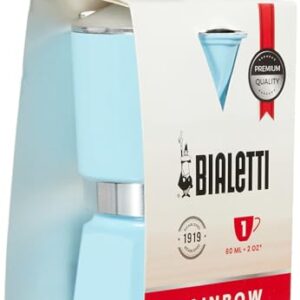 Bialetti 5041 Rainbow Espresso Maker, Light Blue