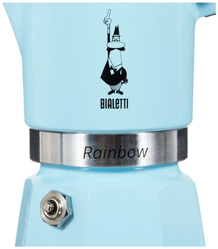 Bialetti 5041 Rainbow Espresso Maker, Light Blue